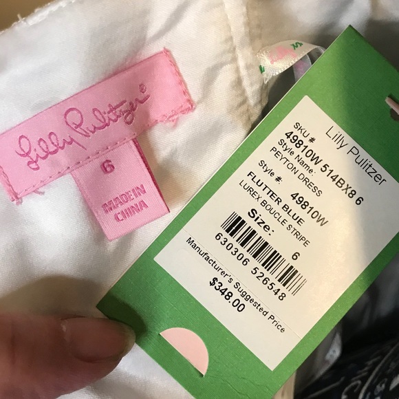 ❌SOLD❌NWT Blue & White Striped strapless dress - Picture 3 of 5